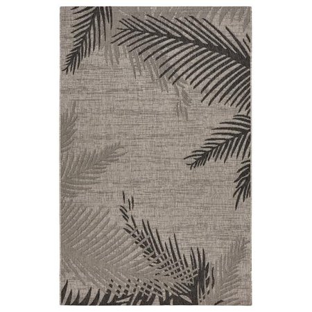 LR HOME LR Home CAPTI81016BEL7995 7 9 x 9 ft. 5 in. Captiva Shaded Palms Indoor & Outdoor Area Rug; Beige & Black CAPTI81016BEL7995